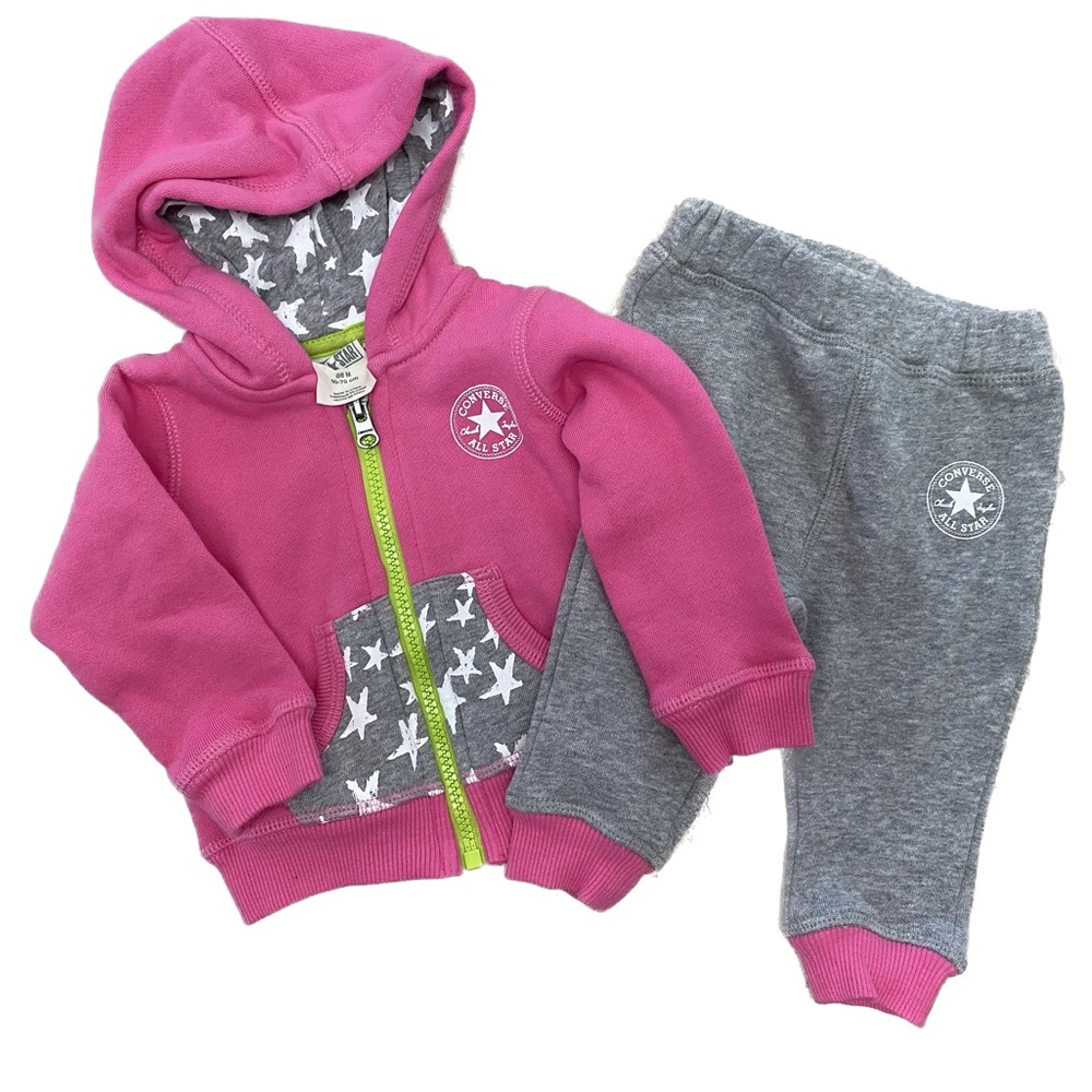6 months Converse Baby Girl Jacket and Pants Sweats Set